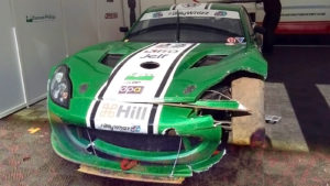 Ginetta GT4 Supercup Oulton Park Ben Green Crash Damage